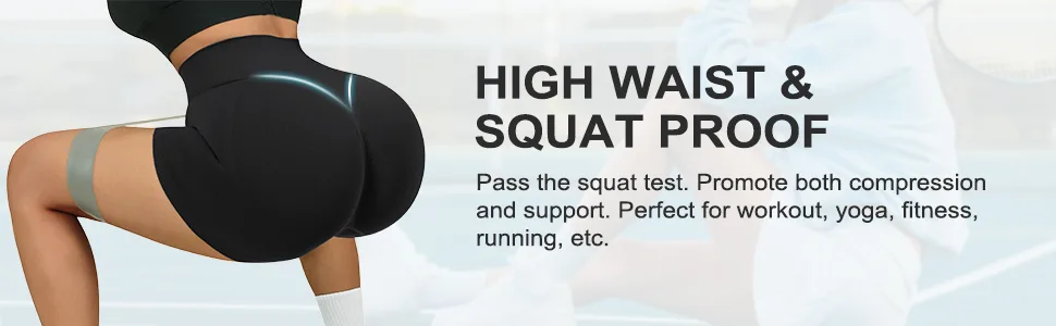 SUUKSESS Women Seamless Booty Shorts Butt Lifting High Waisted Workout Shorts Medium 3" Black - squat proof shorts