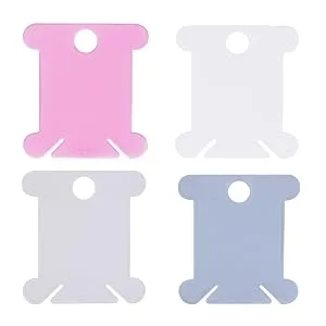 80 Pcs Thread Organizer, Embroidery Floss Storage,Embroidery Thread Organizer Plastic Embroidery Thread Cards Stitch Thread Plastic bobbins (4 Colors) - embroidery floss bobbins