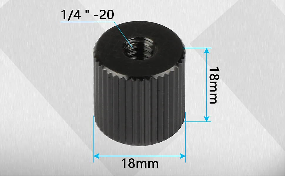 CAMVATE 1/4"-20 Female Screw Double Thread Adapter for Extension Arm - 2039 - C2039-2