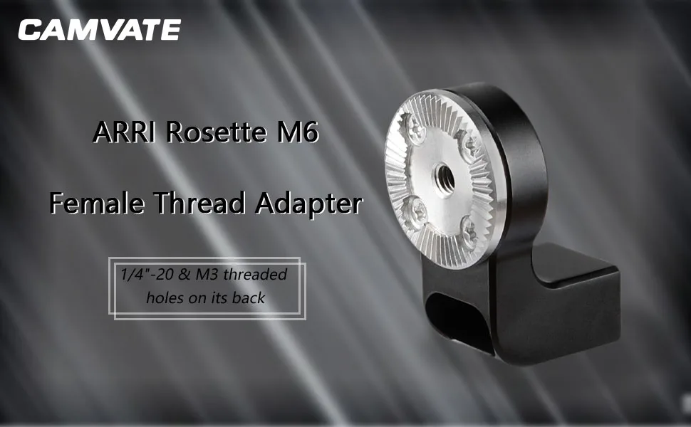 CAMVATE M6 Rosette Thread Adapter with 1/4"-20 Thread Holes - 1990 - C1990-1