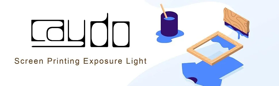 Caydo 20W LED UV Screen Printing Exposure Light and Light Stand for Screen Printing Exposing and Cyanotypes - Screen Printing Exposure light