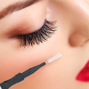 Micro Eyebrow Brush with Cap, 20PCS Brow Lamination Brush Eyelash Spoolie Brush Tools for Eyebrows and Eyelashes Extensions, Lash Lifting, Perming Eyebrows (Black) - Eye brow Brush