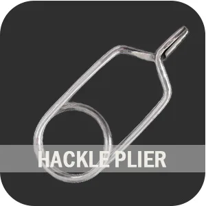 HERCULES Fly Tying Tools, Fly Tying Kit with Bobbin Thread Holder, Wire Threader, Knot Whip Finisher, Hackle Plier, Bodkin, Fly Fishing Lure Making Accessories 2pcs Bobbin + 1pcs Threader - hackle plier