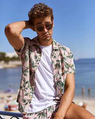 CRERI Men's Casual Short Sleeve Shirts, Corduroy Basic Cotton Button Down Shirt, Lightweight Summer Beach Clothing for Men X-Large 2-darkblue - suit