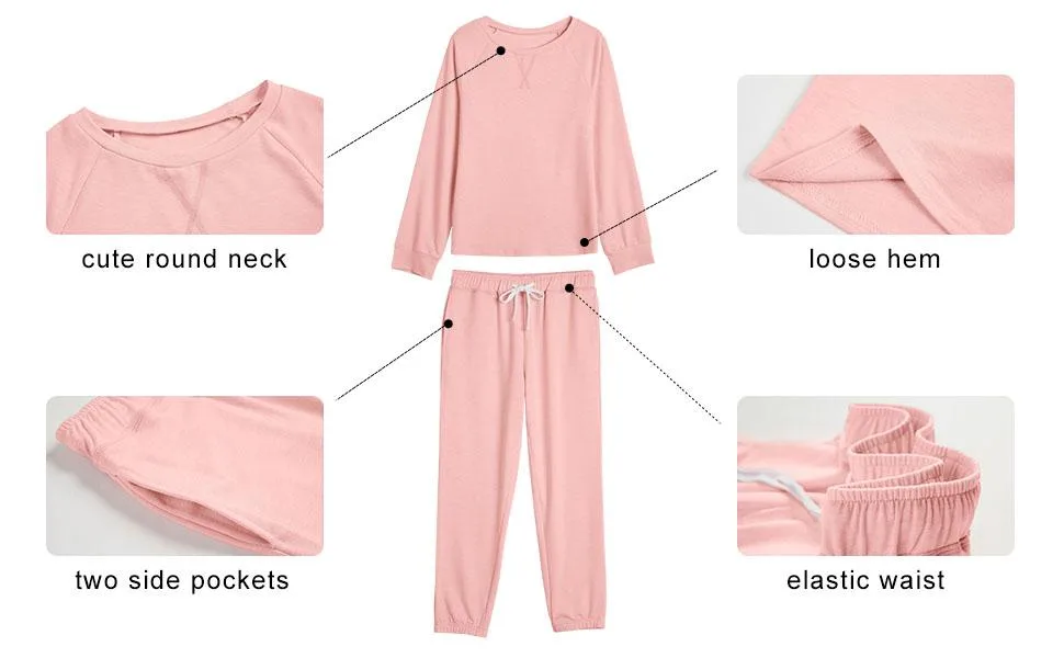 Apbondy Girls Pullover Sweatsuit Casual Sweatpants Loungewear Set Relaxed Tracksuit Workout Sets Purple 11-12 Years - features