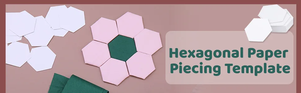 Ftyiwu 200pcs Paper Piecing, Hexagonal Paper Piecing Template, 1in Piecing Template, Quilting Template for Quilting, Patchwork Sewing Crafts or DIY Craft Projects - Paper Piecing
