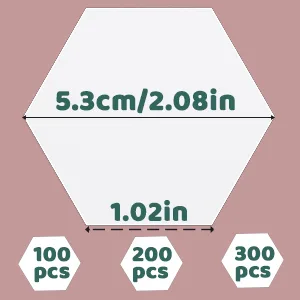 Ftyiwu 200pcs Paper Piecing, Hexagonal Paper Piecing Template, 1in Piecing Template, Quilting Template for Quilting, Patchwork Sewing Crafts or DIY Craft Projects - Paper Piecing