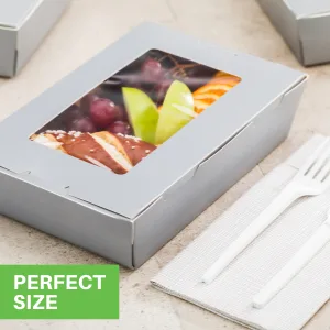 Small Sandwich Wedge Box, Sandwich Take Out Box - 4.8 Inch Triangle Sandwich Box with Window - Brown - 25ct Box - Restaurantware - These paper lunch boxes with windows are available in a variety of sizes and designs.