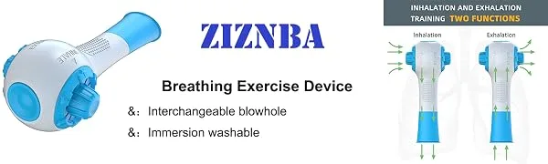 ZIZNBA Breathing Exercise Device, Natural Breathing Exercise Device for Stronger Lungs - Breathing Exercise Device