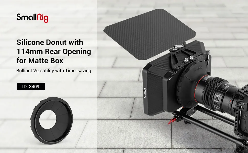 SmallRig Rubber Donut for Lenses with 58-114 Diameter, with Rear Opening for SmallRig Light Matte Box - 3409 - 3409