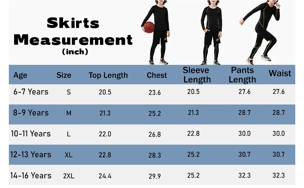 American Trends Youth Boys Long Sleeve Compression Shirts and Leggings Pants Kids Thermal Underwear Set Base Layer Black Line Set Medium - product information 5
