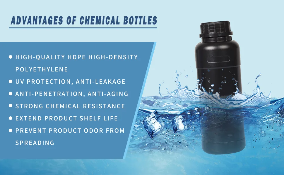 eTone 3X 500ml Darkroom Chemical Storage Bottles with Caps Film Photo Developing Processing Equipment (Black) - 500ml bottle