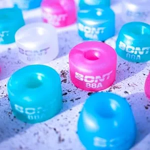 Bont Roller Skates - Roller Skating 88A Replacement Cushions - Cone and Bottom Barrel Bushings - Quad Skate Derby Plate Figure Speed Cherry Blossom Pink - cushions