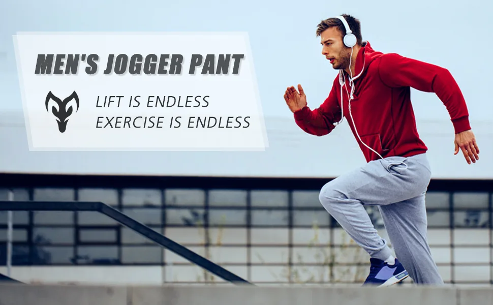 BUXKR Men's Slim Joggers Workout Pants for Gym Running and Bodybuilding Athletic Bottom Sweatpants with Deep Pockets Black Medium - product information 1