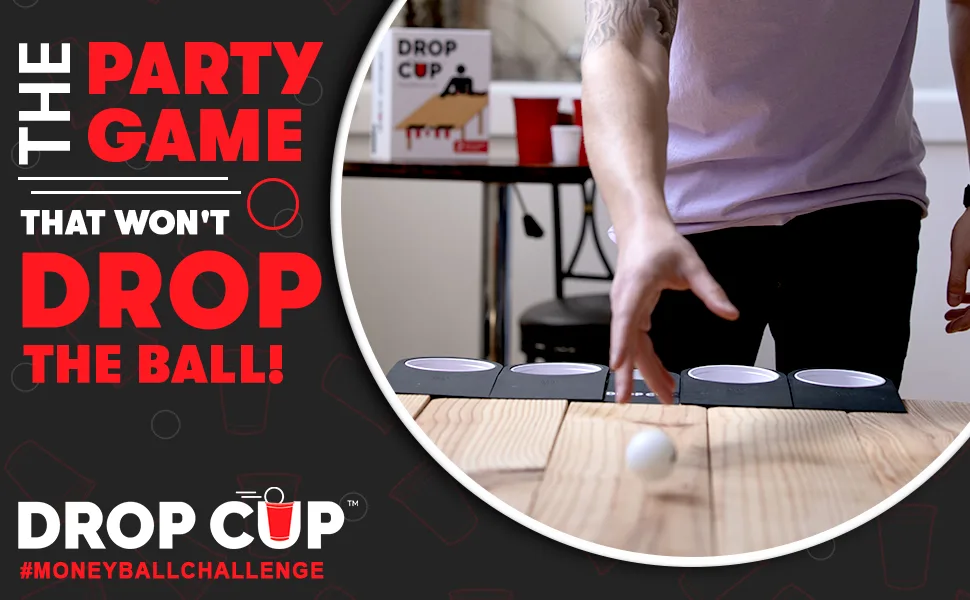 Drop Cup - Pong That's On A Roll - Family Friendly Party Game - Adult Party Game - Drop Cup Party Game
