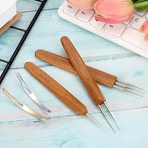 0.5 Crochet Needle for Dreads - 0.5mm Dreadlock Crochet Needle 3Pcs/Set Loc Crochet Needle for Dreadlock Loc Tool for Interlocking Crochet Needle for Dreadlocks (1Hook,2Hook,3Hook) 0.5mm 3 Piece Set - product information 29