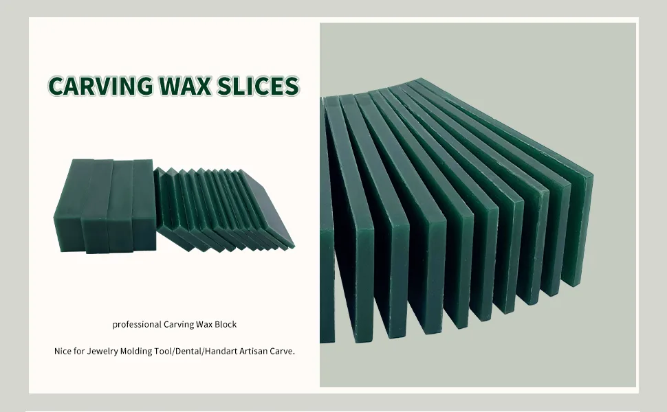Carving Wax Block Lost Wax Casting Jewelry Molding Tool Mold Sculpting 1 Pound (Green Wax Slices) - WAX SLICES