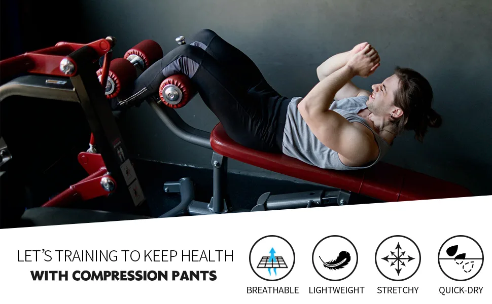 SS COLOR FISH Men Compression Pants Athletic Baselayer Workout Legging Running Tights for Men Black 2 Medium - compression pants for men sports