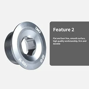 VGEBY Crank Arm Screws, Durable Aluminum Alloy Threads Crankset Arm Bolt Bracket Bolt(Titanium Color) Shimano Crank Bolt Crank Bolt - Crank Arm Screw