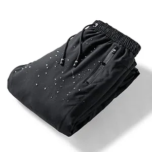 Buytop Mens Softshell Warm Winter Pants Down Lined Windproof Ski Snow Insulated Hiking Hunting Trousers Large 06black - waterproof