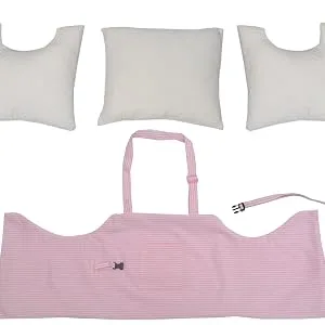 Inspired Comforts Mastectomy Post Surgery Recovery Pillow - Pink Stripes (Cotton Cover) Pink White Stripes - breast cancer shirt mastectomy PILLOW