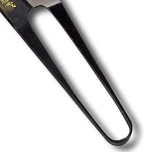 KAKURI Thread Snips Curved Blade Japanese Nigiri Thread Scissors for Sewing, Spring Action Self Opening Thread Cutting Tool, Sharp Japanese Carbon Steel 105mm Black, Made in JAPAN - thread snips