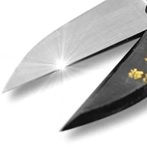 KAKURI Thread Snips Curved Blade Japanese Nigiri Thread Scissors for Sewing, Spring Action Self Opening Thread Cutting Tool, Sharp Japanese Carbon Steel 105mm Black, Made in JAPAN - thread snips japanese