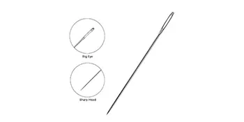 10 Pieces 5 Inch Long Upholster Needles Simple Needles Large Eye Needle for Hand Sewing Act Crafts, Upholster, Craft Leather Jewelry - product information 3