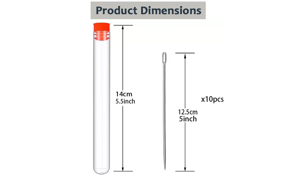 10 Pieces 5 Inch Long Upholster Needles Simple Needles Large Eye Needle for Hand Sewing Act Crafts, Upholster, Craft Leather Jewelry - product information 6