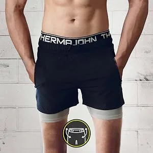Thermajohn Compression Shorts Men Spandex Athletic Underwear with Pockets Mens Running Shorts Steel Grey X-Large - compression underwear for men