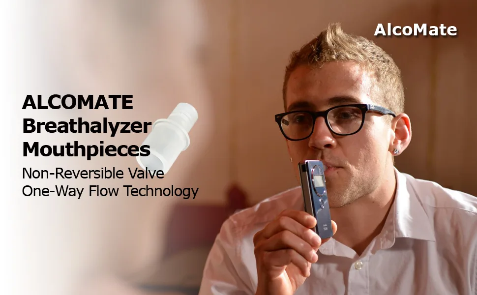 AlcoMate Standard Breathalyzer Mouthpieces | One-Way Flow Technology | Genuine AlcoMate Mouthpieces (250) - AlcoMate Breathalyzer Mouthpieces