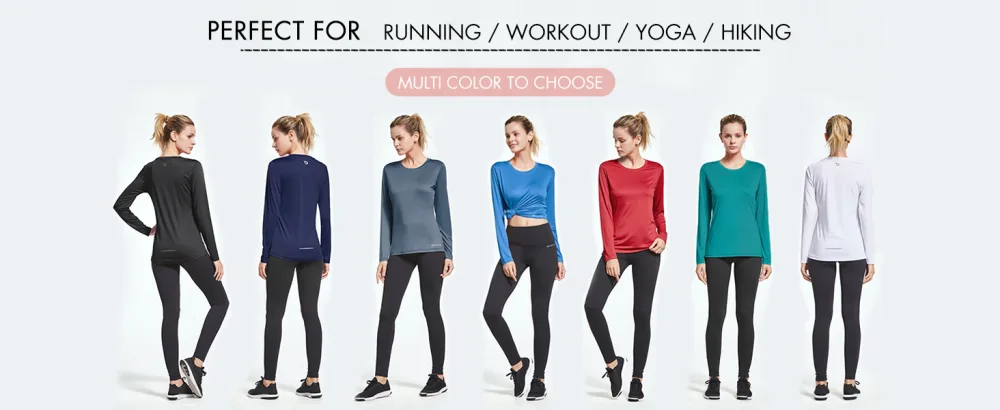 BALEAF Women's Long Sleeve Running Shirts Quick Dry Athletic Workout Tops White Medium - product information 18