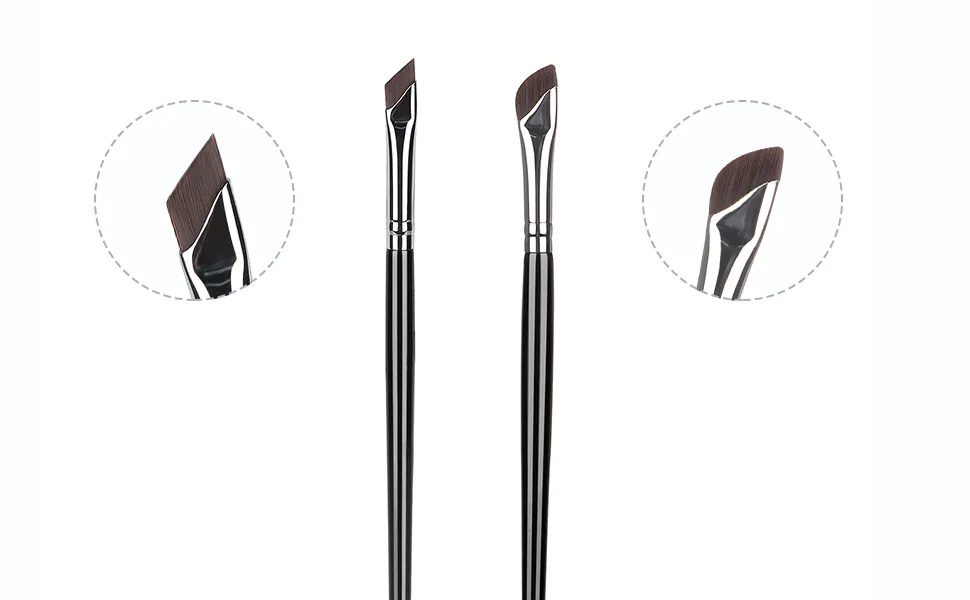 Eyeliner Brushes Set, Etercycle Fine Angled Eyeliner Eyebrow Concealer Brushes, Upgraded Sickle Ultra Thin Slanted Flat Angle for Beauty Cosmetic Tool(3 Pieces) - Eyeliner Brushes Set