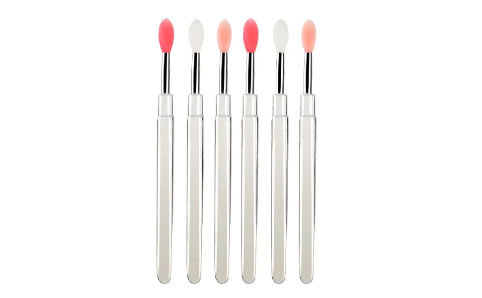 TEONEI Silicone Lip Brushes with Covers,Lipstick Lip Gloss Applicator Brushes,Makeup Beauty Brushes,6Pcs - Silicone Lip Brushes with Covers