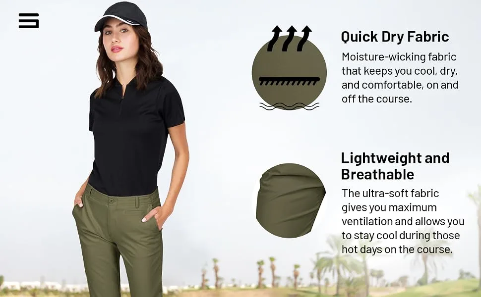 Three Sixty Six Womens Quick Dry Golf Pants 30 Inch Inseam - Lightweight 4-Way Stretch, Moisture Wicking, Anti-Odor, UPF 50+ 16 Silver Grey - Three Sixty Six Pants Golf Links Quick Dry Fabric, Lightweight & Breathable