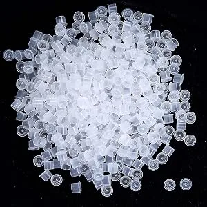 Ink Cups Small,500pcs Plastic Disposable Microblading Makeup Ink Cups with Base,Pigment Ink Caps Sizes 11mm Accessories for Ink,Kits,Supplies (S) 500S - 500pcs small tattoo ink cups with base