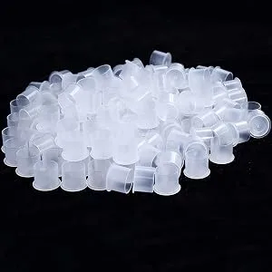 Ink Cups Small,500pcs Plastic Disposable Microblading Makeup Ink Cups with Base,Pigment Ink Caps Sizes 11mm Accessories for Ink,Kits,Supplies (S) 500S - 500pcs small tattoo ink cups with base