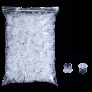 Ink Cups Small,500pcs Plastic Disposable Microblading Makeup Ink Cups with Base,Pigment Ink Caps Sizes 11mm Accessories for Ink,Kits,Supplies (S) 500S - 500pcs small tattoo ink cups with base