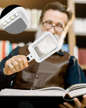 Hands-Free Magnifying Glass Large Full-Page Rectangular 3X Magnifier LED Lighted Illuminated Foldable Desktop Portable for Elder Extra Large(Black) - product information 7