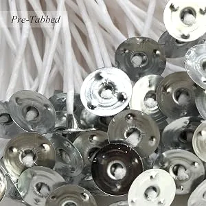 Candle Wick,100 Piece Candle Wicks for Candle Making DIY, 6 Inch Pre-Waxed Cotton Wick with Tabs - candle wicks for candle making