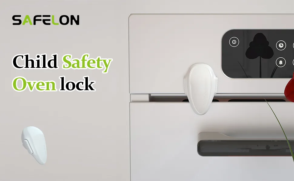 SAFELON 1 Pcs Child Safety Oven Lock, Kitchen Safety Oven Door Lock for Babies & Toddlers (White) - 3401?