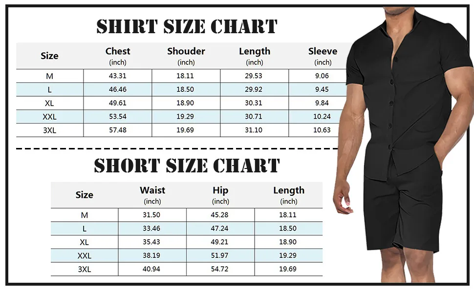 Uni Clau Mens Short Sets 2 Piece Outfits Summer Button Down Shirt and Shorts Set Beach Tracksuit White Medium - summer outfits
