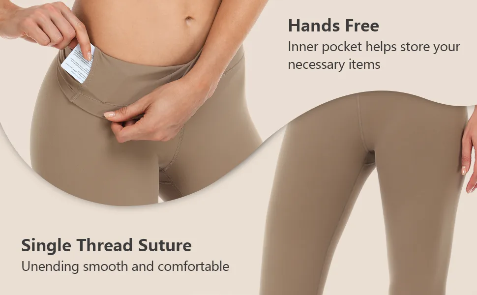 HeyNuts Pure&Plain 7/8 Athletic Leggings for Women, Buttery Soft Tummy Control Workout Pants 25'' Small Poolside Blue_25" - PURE & PLAN LEGGINGS