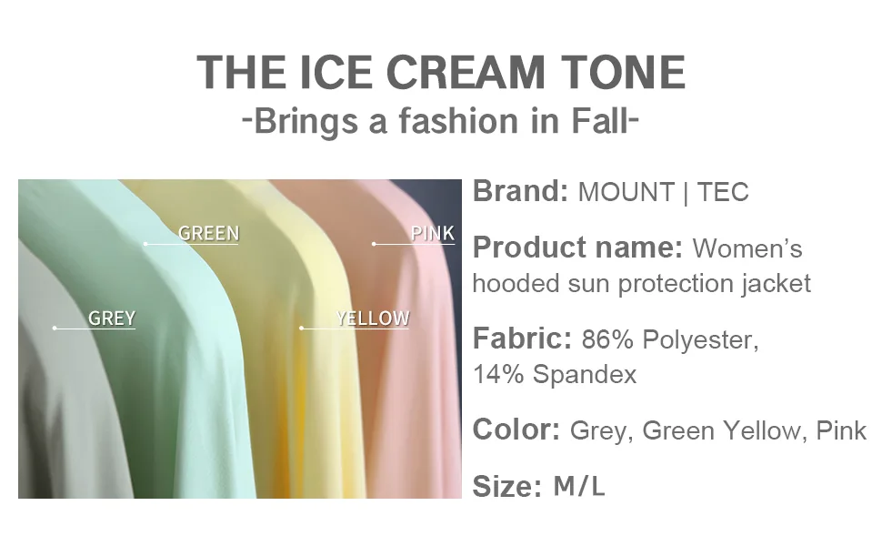 Mount Tec Womens UPF 50+ Cooling UV Protection Clothing Hooded Sun Protective Jacket Long Sleeve for Summer Green (Plus Size) - product information 2