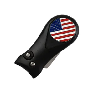 PINMEI Foldable Golf Divot Repair Tool with Golf Ball Marker plastic black - Divot tool with ball marker