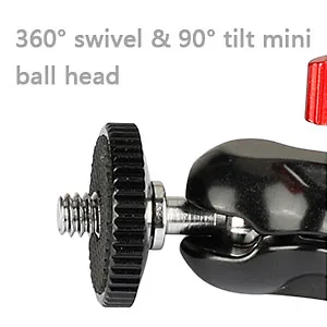 CAMVATE Universal Magic Arm with with Dual Ball Heads(Red,2 Pieces) - 2079 - C2079-3
