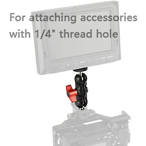 CAMVATE Universal Magic Arm with with Dual Ball Heads(Red,2 Pieces) - 2079 - C2079-4