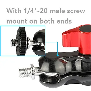CAMVATE Universal Magic Arm with with Dual Ball Heads(Red,2 Pieces) - 2079 - C2079-5