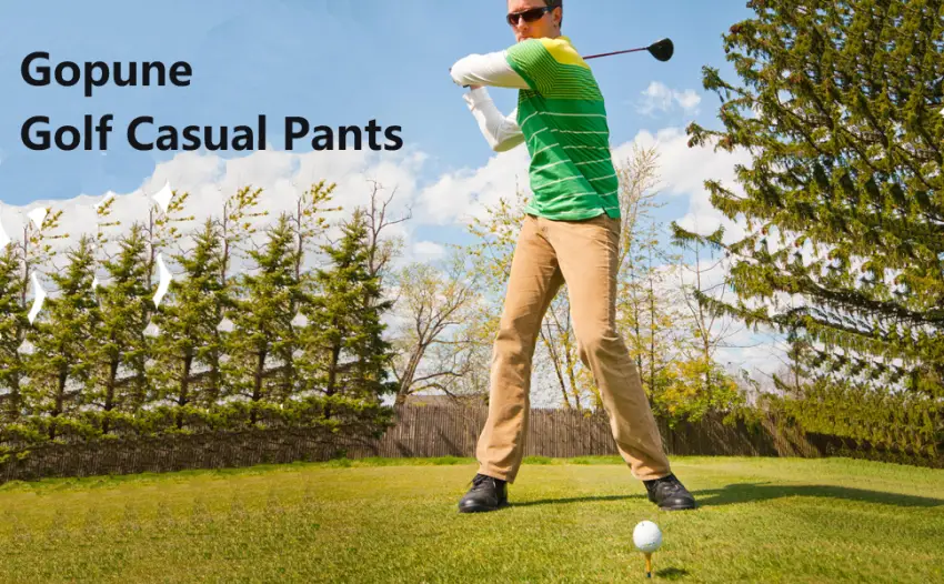 Gopune Men's Stretch Golf Pants Outdoor Work Casual Pant with Pockets Navy 40 - product information 10