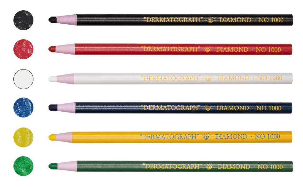 Diamond Peel-Off China Markers/Grease Pencils for Glass, Cellophane, Vinyl, Metal, Etc. (12 Pencils) (Black) - diadotz